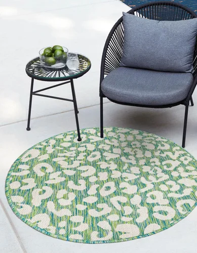 Miniatura 33 de Unique Loom Outdoor Safari Collection Alfombra de área - Leopardo (4 pies 1 pulgada x 6 pies 1 pulgada rectangular, gris claro/gris)