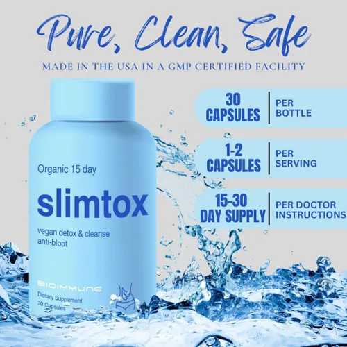 Miniatura 4 de Slimtox™ Limpieza y Desintoxicación de Colon Orgánica de 15 Días para Estómago Plano Menos Hinchazón y LBS con Probióticos - Alivio