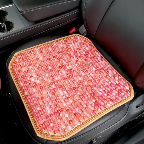 Miniatura 8 de Summer Cool - 678 piezas de cuentas de arce natural para asiento de automóvil, silla de oficina o hogar, cojín cuadrado transpirable (marrón claro)