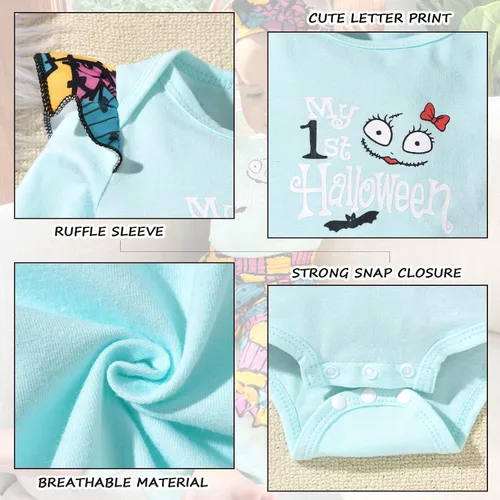Miniatura 4 de HINTINA Conjunto de ropa para bebé recién nacida con diadema para el primer Halloween
