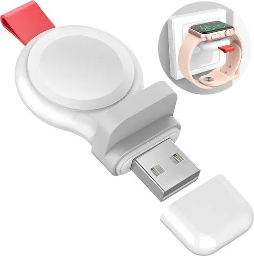 Miniatura 5 de i.VALUX Cargador de viaje para Apple Watch, portátil, inalámbrico, USB, iWatch, carga magnética, para Apple Watch Series 11, 10, 9, 8, UItra, 7, 6