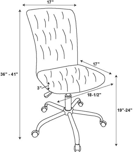 Miniatura 16 de Linon Cora Faux Flokati - Silla de oficina sin brazos, color blanco