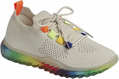 Miniatura 2 de FZ-Gabby-68 - Calcetines de punto con suela de arco iris para mujer, cómodos zapatos de moda