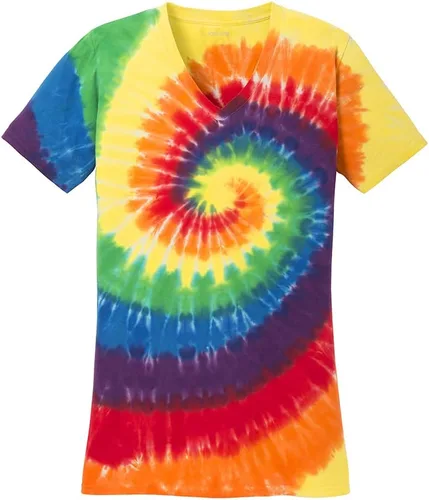 Joe's USA Koloa Camisetas coloridas con cuello en V, estilo tie- dye, en 10 colores, tamaños XS-4XL.
