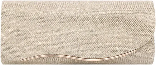 Miniatura 11 de Queena Bolso de mano de noche brillante con purpurina para mujer, bolso de mano con cadena para boda, fiesta, graduación, regalo para mamá, esposa