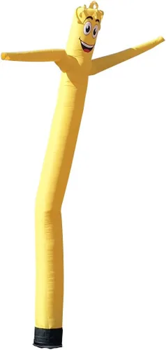 Miniatura 8 de Tubo inflable amarillo de 20 pies de alto para hombre, marioneta de baile y agitación, impulsada por aire, para exteriores