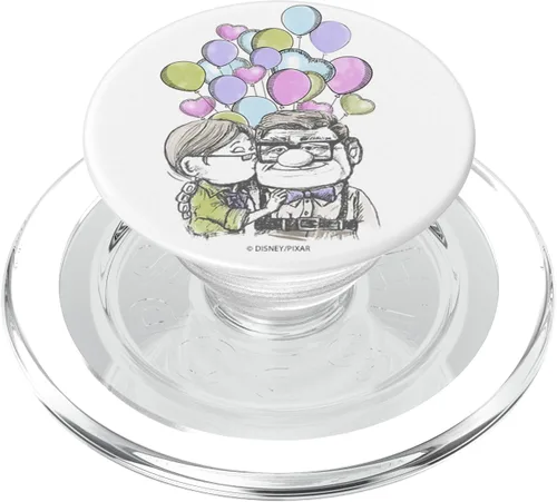 Miniatura 8 de Disney Pixar Up Carl Ellie Kiss con globos PopSockets adhesivo PopGrip