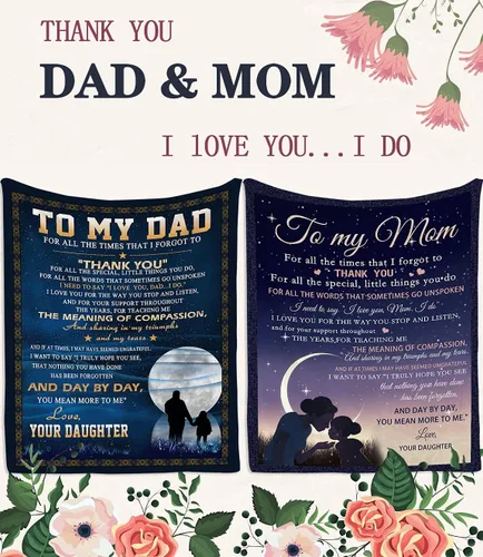 Miniatura 7 de Manta de hija con texto en inglés «To My Mom», regalos significativos para mamá de 60 x 50 pulgadas, mantas de forro polar, regalos de cumpleaños