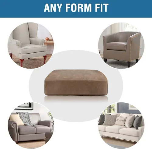 Miniatura 7 de H.VERSAILTEX Funda de cojín elástica de terciopelo para sofá, funda de cojín suave para silla, protector de muebles para cojín de asiento, funda