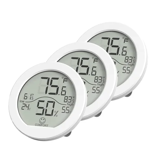 Miniatura 12 de SECRUI Higrómetro Termómetro para Temperatura de Habitación Medidor de Humedad Termómetro Interior Calibración de Precisión Sensor de Temperatura