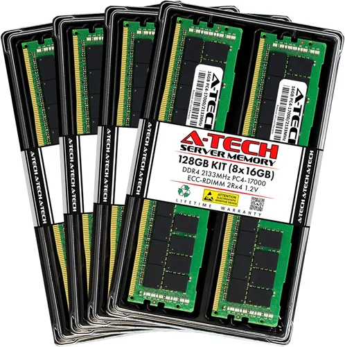 Miniatura 140 de A-Tech 4GB DDR4 2133MHz PC4-17000 ECC RDIMM 1Rx8 Single Rank 1.2V ECC Registered DIMM de 288 pines Módulo de actualización de memoria RAM