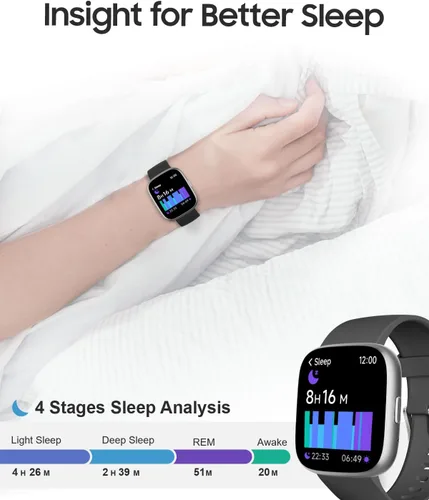 Miniatura 6 de TOOBUR Reloj inteligente para mujeres y hombres, Alexa integrado, responder/hacer llamadas, reloj de seguimiento de actividad física de 1.83