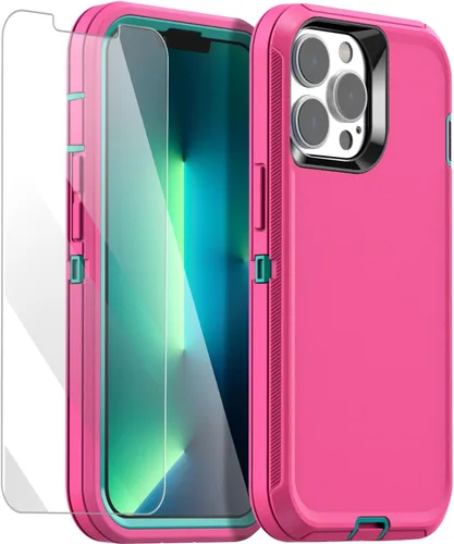 Miniatura 10 de AICase Funda para iPhone 13 Pro Max/12 Pro Max con protector de vidrio, protección contra caídas de alta resistencia, cuerpo completo, a prueba