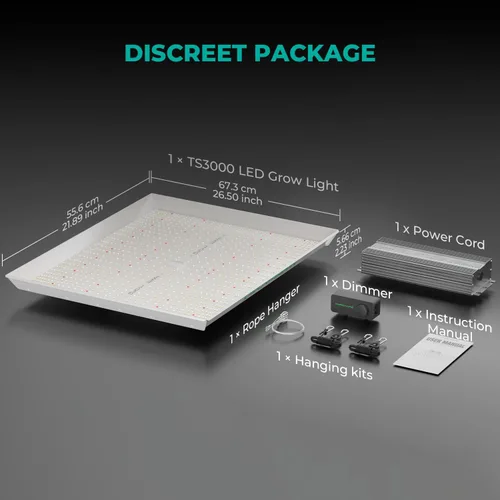 Miniatura 8 de MARS HYDRO TS 3000 420W - Luz LED de cultivo para plantas de interior de espectro completo comercial con conexión en cadena, lámpara de crecimiento