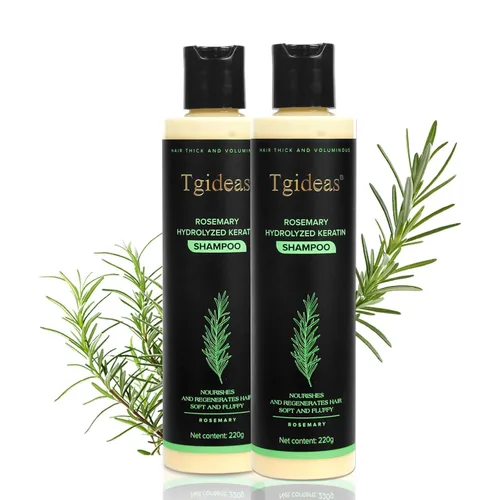 Tgideas Champú de romero y biotina - Voluminizador, sin sulfato, para cabello fino, seco y dañado, vegano, seguro para el color, 14.8 fl oz