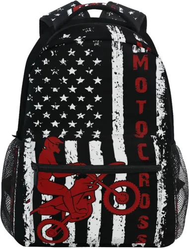 Miniatura 9 de Miaoquhe Mochila de béisbol con la bandera de Estados Unidos para niños, niñas, adolescentes, escuela, casual, mochila escolar para viajes, laptop