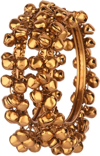 Miniatura 6 de Efulgenz Boho Vintage Antiguo Tribal Indio Oxidizado Bell Charm Pulsera Pulsera Conjunto Joyería para Mujer