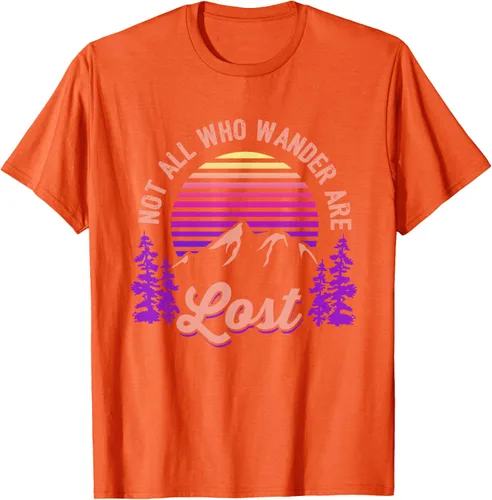 Miniatura 99 de Not All Who Wander Are Lost Vintage Mountains - Camiseta de senderismo, Negro, S