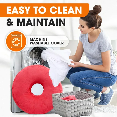 Miniatura 7 de Cheer Collection Almohada de dona para recuperación de piercings de oreja, almohada de lujo de microfibra para dormir de lado, para dormir