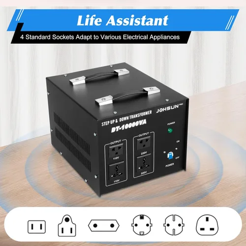 Miniatura 4 de Convertidor de voltaje de 8000 W/10000 W, transformador elevador/abajo, 110 V/220 V, convertidor de potencia, regulador de voltaje automático