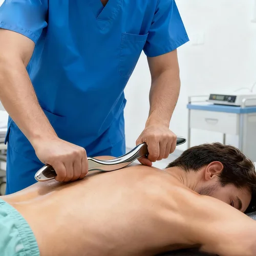 Miniatura 5 de 6 piezas Gua Sha Muscle Rascador de acero inoxidable herramienta de masaje 6 herramientas IASTM para brazos/espalda/hombro, herramienta de raspado
