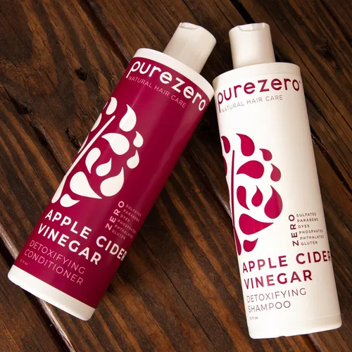Miniatura 5 de Purezero Set de champú y acondicionador de vinagre de sidra de manzana, desintoxicación del cuero cabelludo y el cabello, pH equilibrado, aumenta