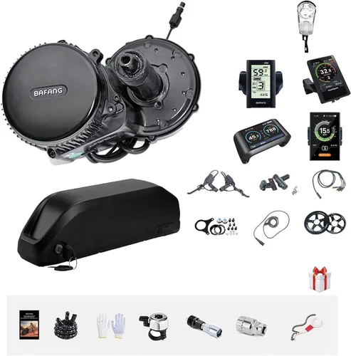 Miniatura 10 de BAFANG BBSHD 48V/52V 500W 750W 1000W Kit de transmisión media con batería opcional BBS01 BBS02 8FUN Kit de conversión DIY con pantalla LCD y plato