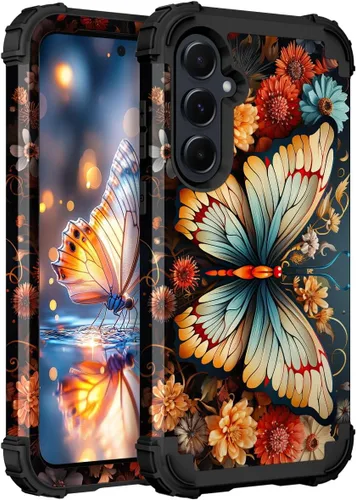 Miniatura 121 de Hocase Funda para Galaxy A37 5G, protección resistente a prueba de golpes, parachoques de goma de silicona suave+funda protectora híbrida