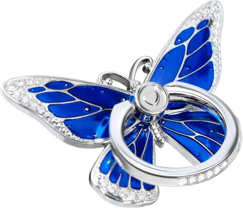 Miniatura 14 de Doflyesky Soporte de anillo de mariposa para teléfono celular, rotación de 360 grados, soporte de agarre de anillo de teléfono, soporte de dedo