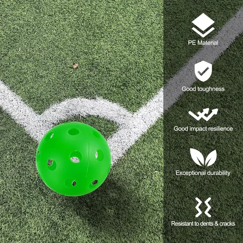 Miniatura 4 de PATIKIL Bolas de pickleball al aire libre, con agujeros, bolas de pickleball para aficionados, deportes en interiores y exteriores, Pasto verde