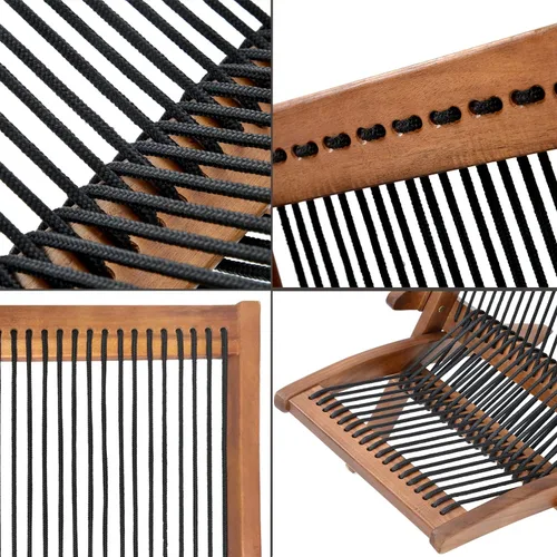 Miniatura 6 de Sillas plegables de madera plegable para patio, silla plegable de madera maciza de acacia, fácil montaje, sillas para fogata para interiores y Silla