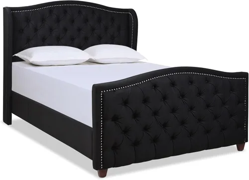 Miniatura 19 de Jennifer Taylor Home Marcella - Cama con respaldo copetudo y orejero, King, blanco brillante Poliéster blanco brillante