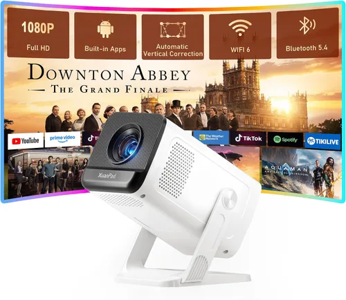 Miniatura 8 de Proyector [Aplicación con licencia oficial y enfoque automático] con WiFi y Bluetooth, XuanPad Proyector portátil Full HD 1080P, soporte giratorio