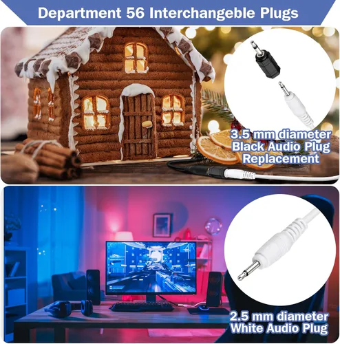 Miniatura 3 de LaWana Adaptador AC/DC compatible con Department 56 Village Accessories 5655026 56.55026 55026 3V Cable de alimentación para Departamento 56 Sistema