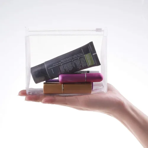 Miniatura 3 de JIAKAI 12pcs Mini Pequeño PVC Transparente Plástico Cosmético Organizador Bolsa Bolsa Con Cierre De Cremallera Para Viajes De Vacaciones, Baño Y