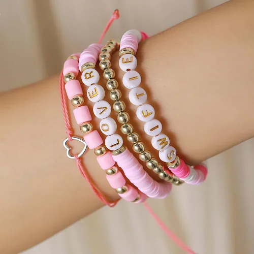 Miniatura 3 de Taylor Friendship Bracelets, Inspiring Bracelets for Women Girls,1989 Lover Speaknow Midnight Tour Reputation Fearless Anti-Hero Bracelets, Hershi