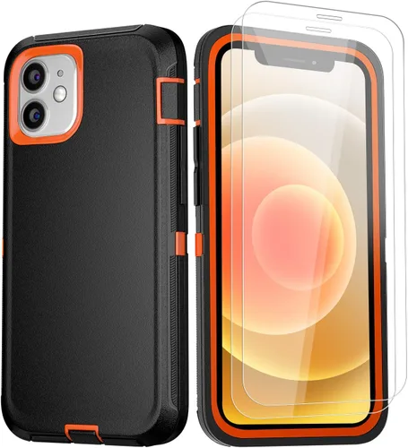 Miniatura 11 de Funda para iPhone 12 Mini con funda de clip para cinturón y 2 protectores de pantalla, funda de protección completa resistente de grado militar a