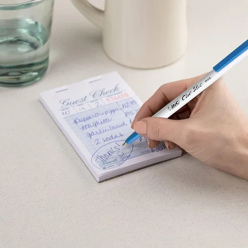 Miniatura 11 de Bolígrafo retráctil Bic Clic Stic, de punta mediana (0.04 pulgadas), estuche de 12 unidades, Negro