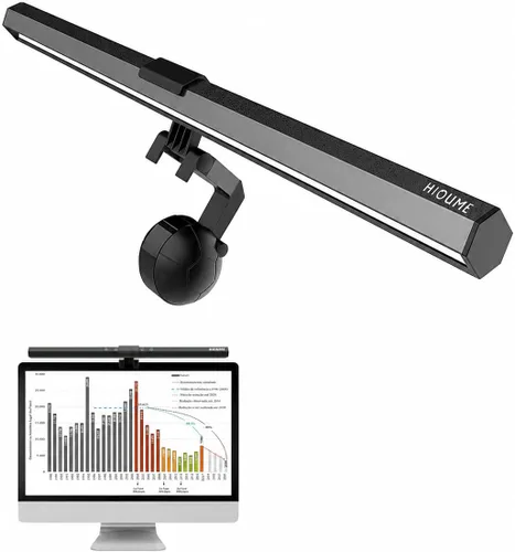 Miniatura 9 de Barra de luz para monitor de laptop, lámpara LED de lectura electrónica USB, 3 temperaturas de color ajustables, 10 niveles de brillo de atenuación