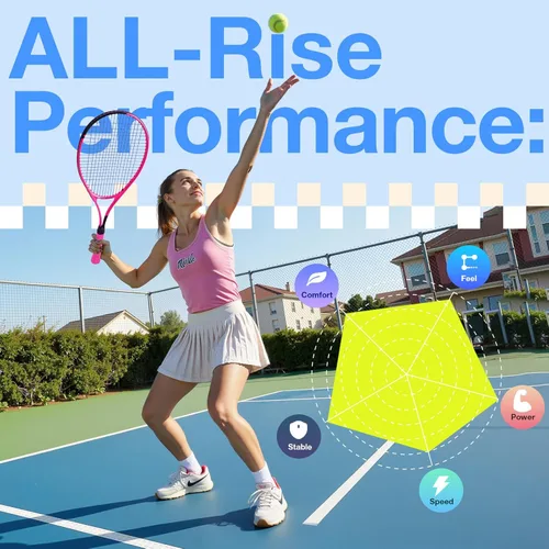 Miniatura 2 de AboveGenius Juego de raquetas de tenis de 27 pulgadas, paquete de 2 raquetas de tenis para adultos para principiantes e intermedios, cabeza de gran