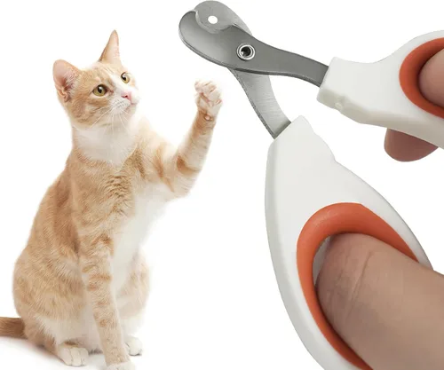 Miniatura 2 de Cortaúñas para gatos con orificio de corte circular. Evita cortar las uñas de mascotas en exceso. Juego profesional de recortadora de patas de hoja