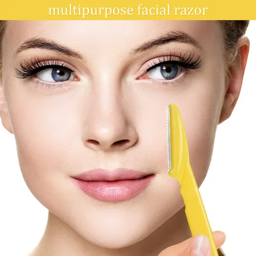 Miniatura 6 de Boao 60 piezas de afeitadora de cejas, herramienta de dermaplaning para mujeres y hombres, microcuchillas moldeadoras con cubierta de precisión