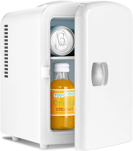 Miniatura 9 de Antarctic Star Mini refrigerador de maquillaje 4L con espejo para dormitorio, automóvil, oficina y dormitorio, enfriador pequeño portátil para Negro