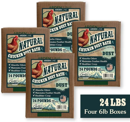 Miniatura 6 de Baño de Polvo de Zeolita para Pollos, 6 lb Polvo de Zeolita Finamente Molido Totalmente Natural Empaque de Caja de Papel Kraft Natural Hecho