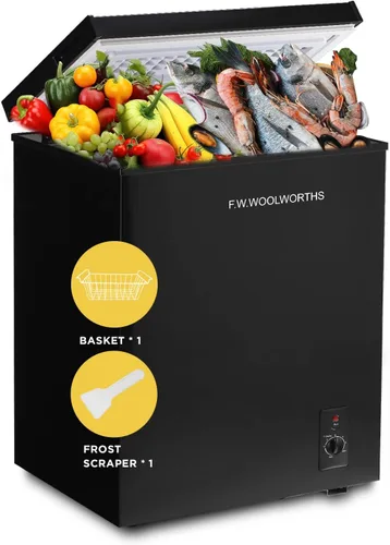 Miniatura 10 de F.W.WOOLWORTHS Congelador de pecho de 3.5 pies cúbicos con cesta extraíble, termostato ajustable 7 para congelador profundo, congelador compacto