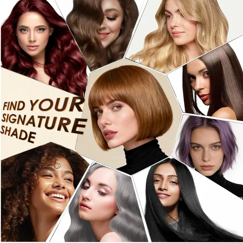Miniatura 8 de Champú de tinte para el cabello 3 en 1 para mujeres y hombres, rica coloración de raíz a punta con extractos naturales, 3-4 semanas de duración