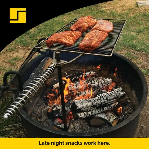 Miniatura 6 de Stromberg Carlson Rejilla de parrilla de fogata – Estaca y parrilla para cocinar al aire libre con bolsa de nailon, accesorios para fogatas,