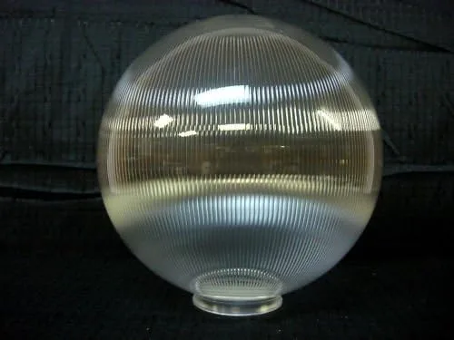Miniatura 2 de 12 "acrílico redondo prismático globo luminoso poste iluminación calle al aire libre nuevo