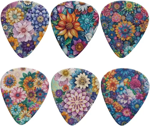 Miniatura 27 de KEIAHUAN Cool Skull - Púas de guitarra – Plectros triángulos clásicos para bajos, guitarras acústicas y eléctricas – Púas pesadas para guitarristas