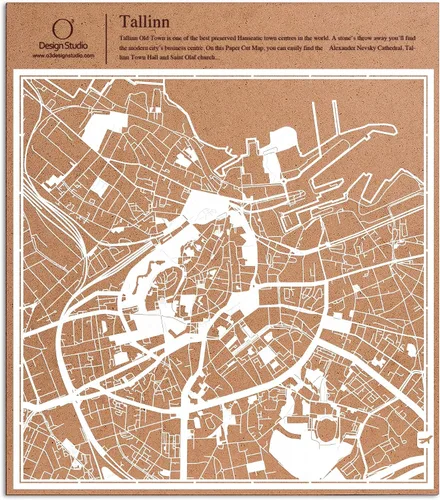 Miniatura 46 de O3 Design Studio Aberdeen - Mapa de papel cortado en papel blanco de 12 x 12 pulgadas